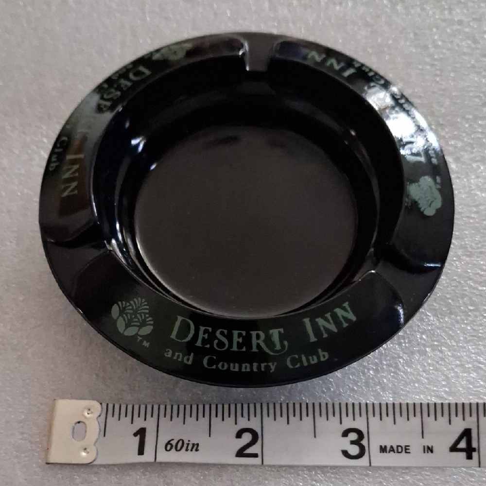 Desert Inn Black Ashtray -